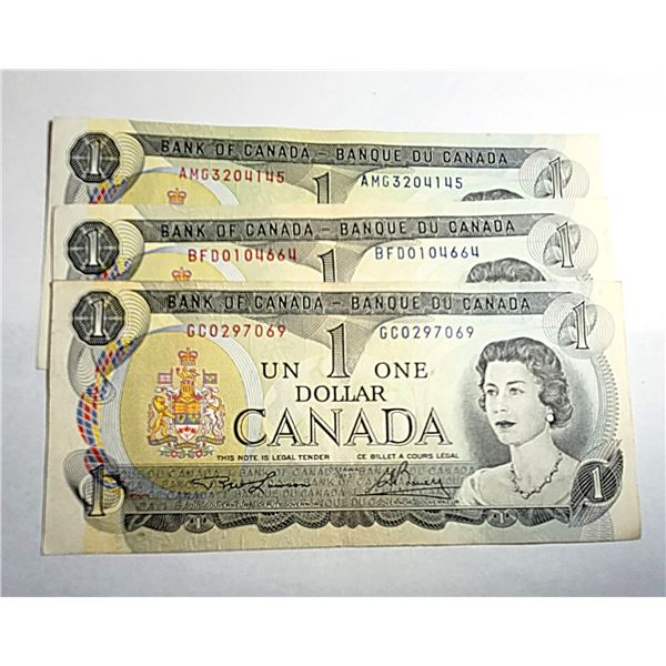 26) LOT OF 3 CANADIAN 1973