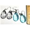Image 1 : 23) LOT OF 2 PEAR SHAPED FACETTED