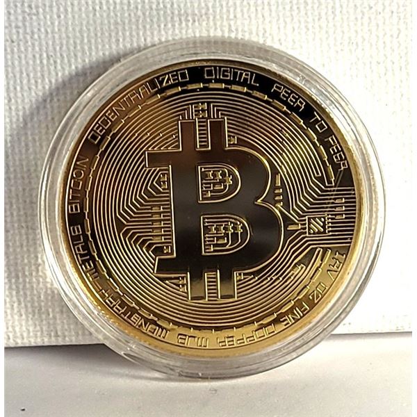 25) ENCAPSULATED GOLD TONE BIT COIN
