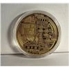 Image 2 : 25) ENCAPSULATED GOLD TONE BIT COIN