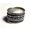Image 1 : 29) SILVER TONE SIZE 9 ENGRAVED