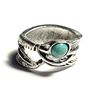 Image 1 : 27) SILVER TONE WITH ROUND TURQUOISE