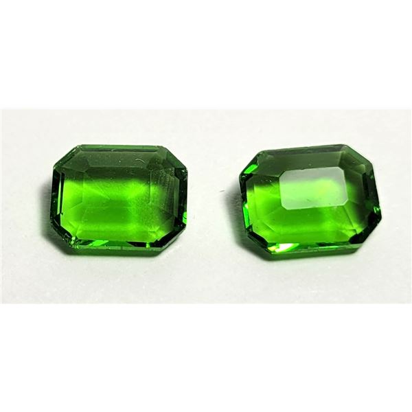 20) LOT OF 2 MATCHED EMERALD CUT
