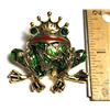 Image 1 : 21) GOLD TONE WITH GREEN & RED