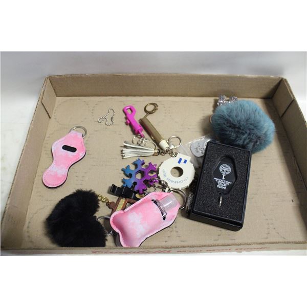 LOT OF ASSORTED ADVERTISING KEYCHAINS