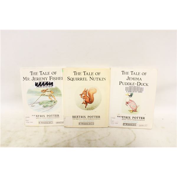 3 BEATRIX POTTER MINI BOOKS