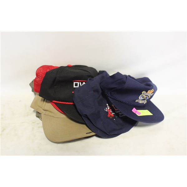 7 CN TRAIN VINTAGE HATS TOGETHER-ESTATE