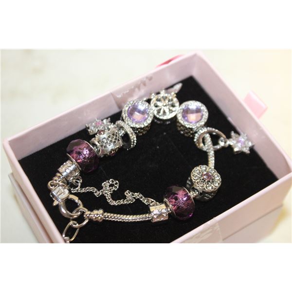 NEW “VINTAGE LOOK” PURPLE BEADED