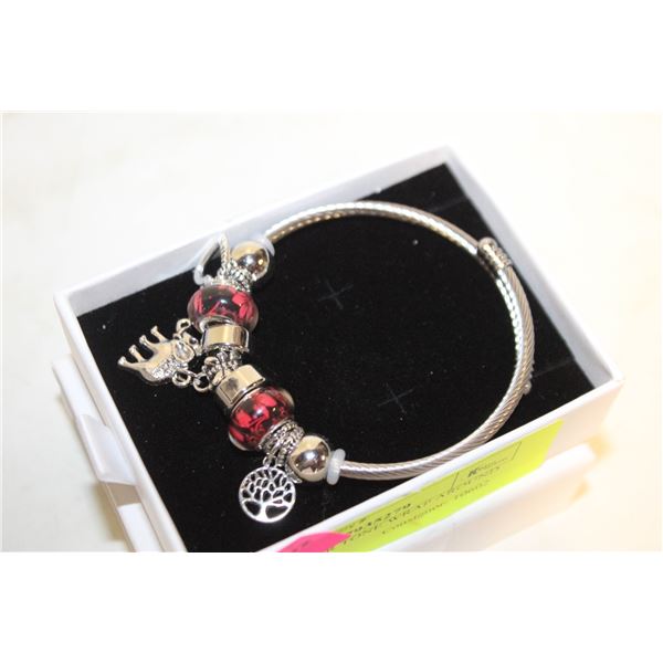 NEW SILVER TONE WRAP AROUND BRACELET