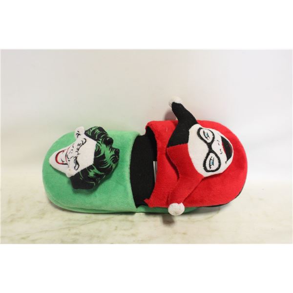 DC COMICS JOKER + HARLEY QUINN SLIPPERS SZ M