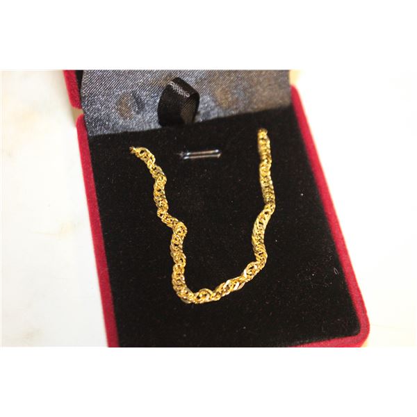 #4437-48 CM LONG GOLD TONE WATER WAVE NECKLACE