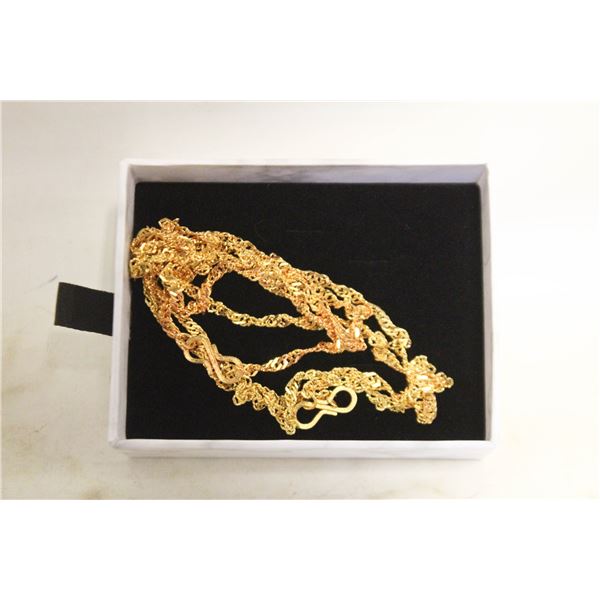 #4434-2 OF 48 CM LONG GOLD TONE WATER WAVE