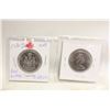 Image 1 : 2 PCS 1970BCANADA 50 CENT HALF DOLLAR COIN