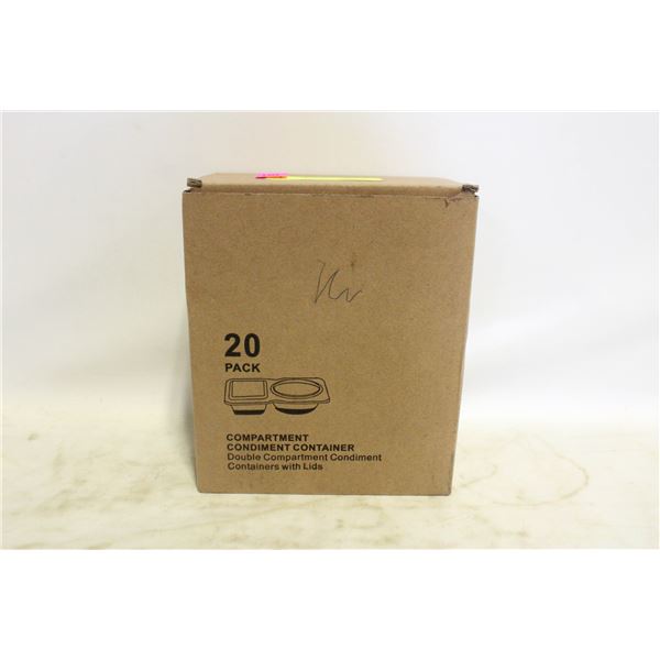 20 PCS DISPOSABLE DOUBLE COMPARTMENT