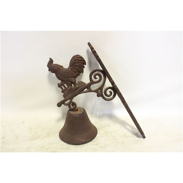 CAST IRON ANTIQUE ROOSTER DOORBELL
