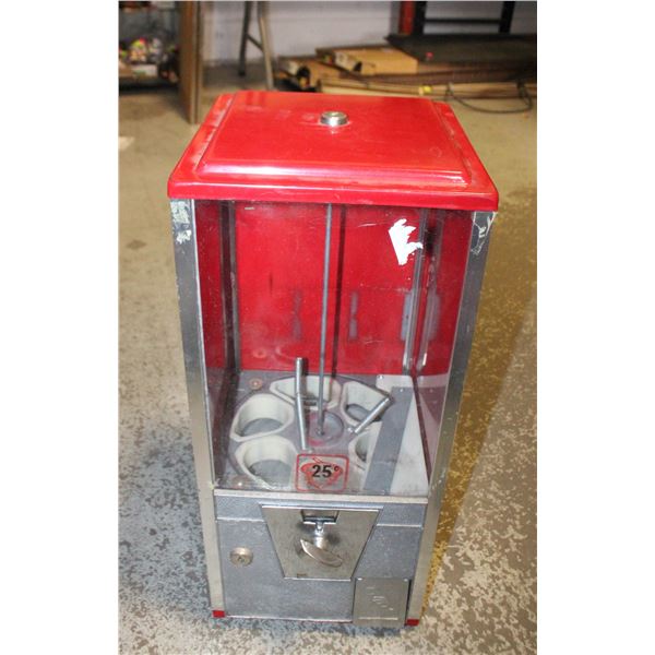 ANTIQUE CANDY MACHINE ACORN METAL/GLASS-ESTATE