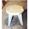 Image 1 : WOODEN OCTAGON STOOL 12" X 10-1/2" 10-1/2"