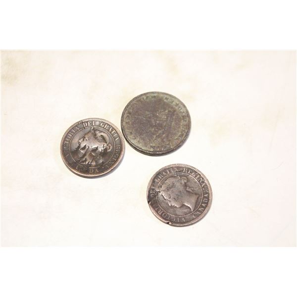 3 X PENNIES FROM 1800