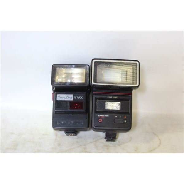 LOT OF 2 VINTAGE FILM CAMERA FLASHES
