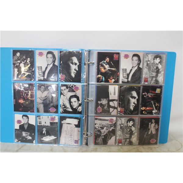 BINDER WITH 140+ ELVIS PRESLEY CARDS
