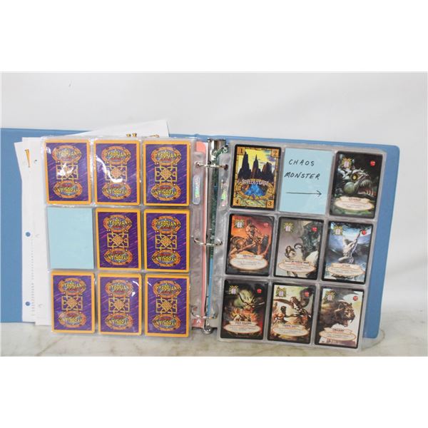 BINDER WITH 400+ HYBORIAN GATES CARDS