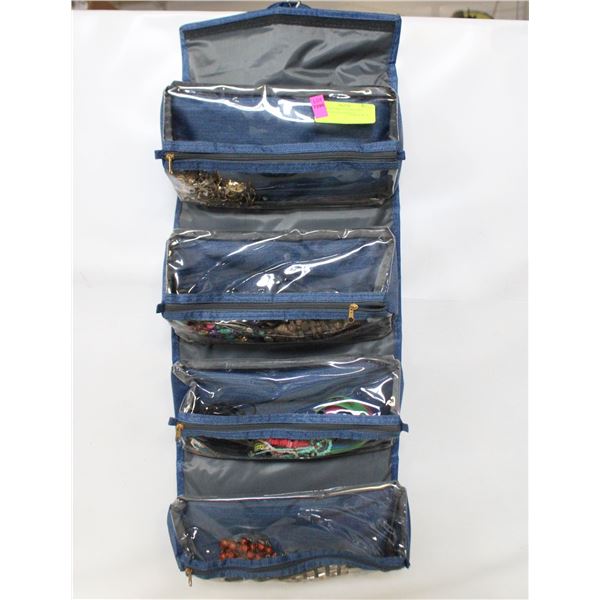 4 COMPARTMENT JEWELLERY HOLDER WITH CONTENTS