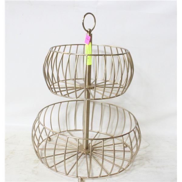 LARE HEAVY DUTY 2 TIER FRUIT BASKET