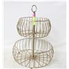 Image 1 : LARE HEAVY DUTY 2 TIER FRUIT BASKET