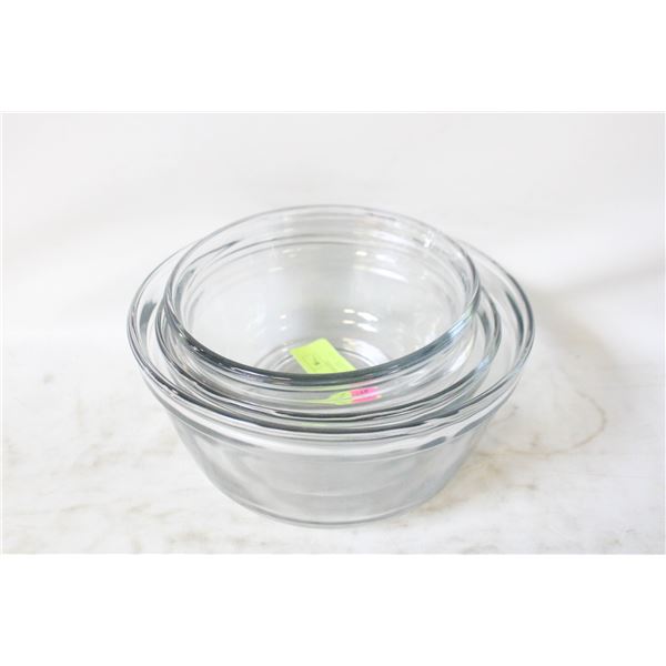 ANCHOR OVEN WARE MIXING BOWLS (1QT X 2, 1.5QT AND