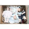 Image 1 : LOT OF 4 PORCELAIN DOLLS