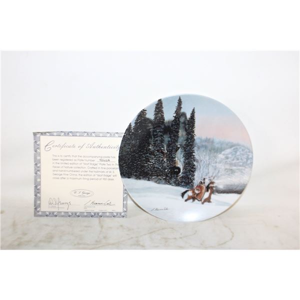 BRADFORD EXCHANGE - 'WOLF RIDGE' COLLECTOR PLATE