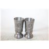 Image 1 : 2 ITALIAN PELTRO METALARS PEWTER GOBLETS 6"