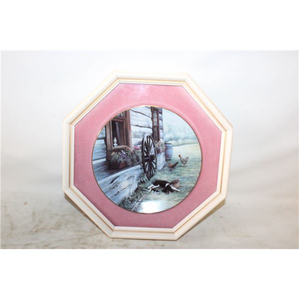LAZY DAYS' FRAMED COLLECTOR PLATE