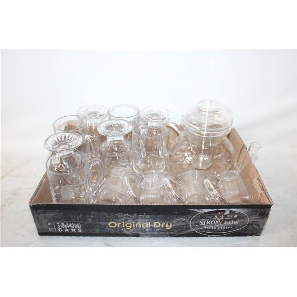 ETCHED CRYSTAL+GLASSWARE ASSORTED