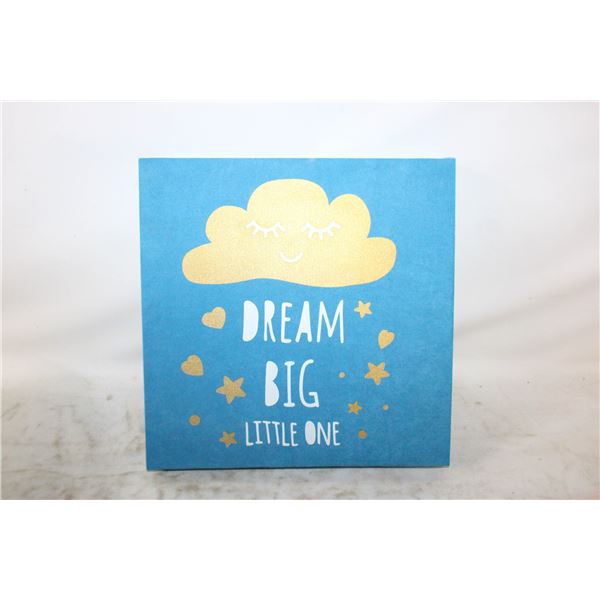 DREAM BIG LITTLE ONE WALL BABY SIGN
