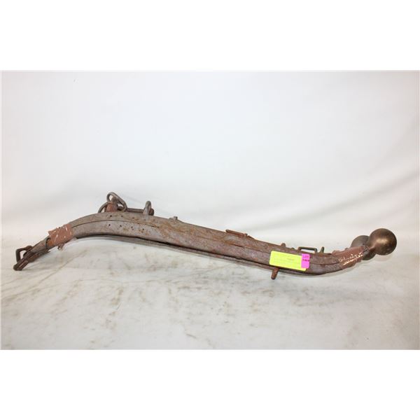 PAIR ANTIQUE METAL HORSE HANES WITH