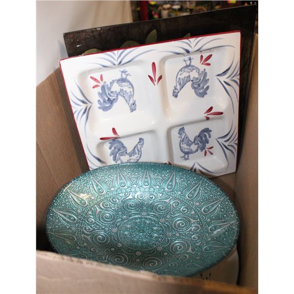 SNOWMAN SERVING PLATTER CHICKEN SERVING PLATTER