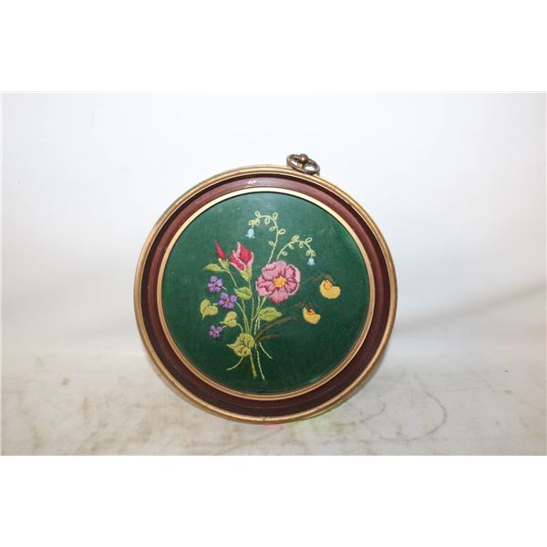 FRAMED PETIT POINT PICTURE