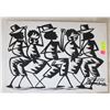Image 1 : D. THORPE SIGNED JAMACIAN ART CANVAS 21"X15"