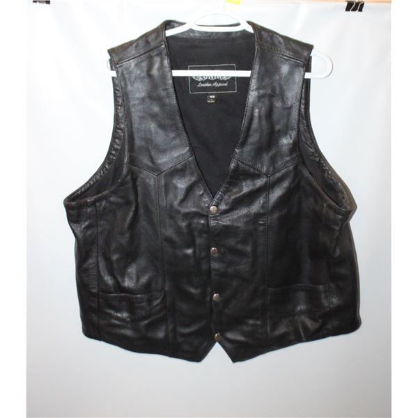 MEN UNIK SIZE 48 HEAVY LEATHER JACKET