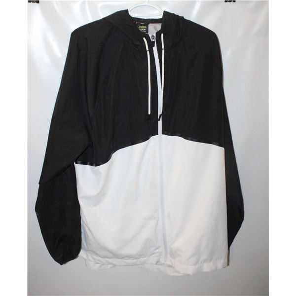 MENS ATHLETIC WORKS XL SPRING JACKET BLACK+WHITE