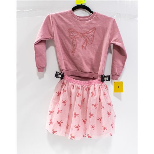 NEW HAPPY KIDS PINK TWO PIECE WITH TUTU SIZE 5