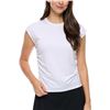 Image 1 : NEW LOLE WOMEN'S RUCHED WHITE T SHIRT SIZE MED