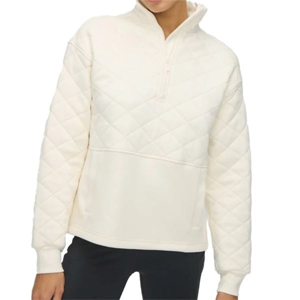 NEW TILLEY QUILTED 1/4 ZIP JACKET OFF WHITE SZ XS