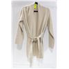 Image 1 : COMO VINTAGE WOMENS CARDIGAN WITH TIE BEIGE SZ XS