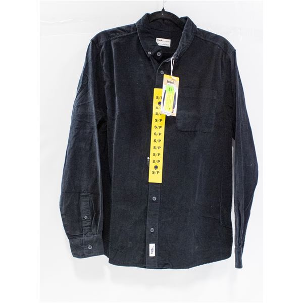 NEW FRANK MENS BUTTON UP SHIRT BLACK SIZE SMALL