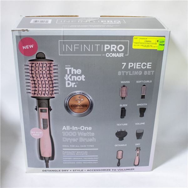 7 PIECE INFINITI PRO CONAIR ALL-IN-1 DRYER BRUSH