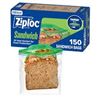 Image 1 : 3 PK OF ZIPLOC SEAL TOP SANDWICH BAGS 3 X 150 BAGS