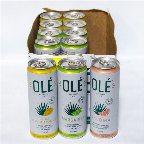 BOX OF 11 OLE NON-ALCOHOLIC MOCKTAILS VARIETY PACK