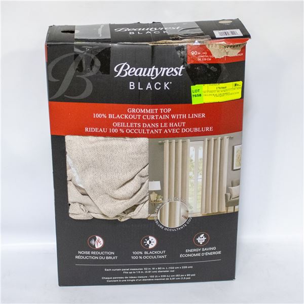 BEAUTYREST BLACKOUT CURTAINS WITH LINER & GROMMET